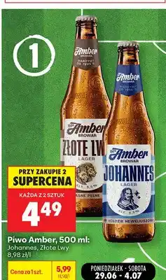 Biedronka Piwo Amber Johannes oferta