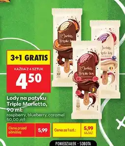 Biedronka Lody na patyku Marletto Triple Joy Raspberry oferta