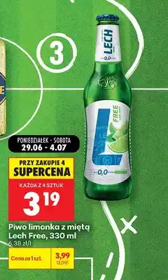 Biedronka Piwo bezalkoholowe limonka z miętą Lech Free oferta