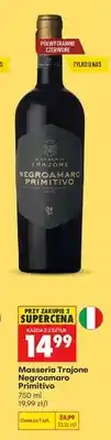 Biedronka Wino czerwone półwytrawne Masseria Trajone Negroamaro Primitivo oferta