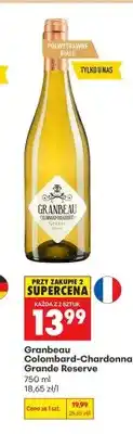 Biedronka Wino półwytrawne białe Granbeau Colombard-Chardonnay Grande Reserve oferta