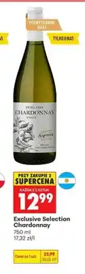 Biedronka Wino białe półwytrawne Exclusive Selection Chardonnay oferta