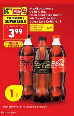 Biedronka Napój gazowany Coca-Cola Zero Cukru oferta