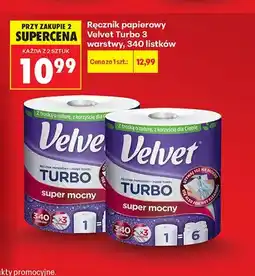 Biedronka Ręcznik papierowy Velvet Turbo 3-warstwowy oferta