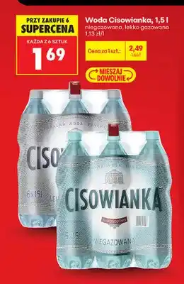 Biedronka Woda niegazowana Cisowianka oferta