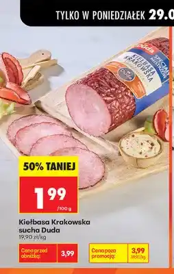 Biedronka Kiełbasa Krakowska sucha Duda oferta