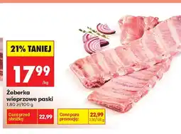 Biedronka Żeberka wieprzowe paski oferta