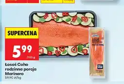 Biedronka Łosoś Coho rodzinna porcja Marinero oferta