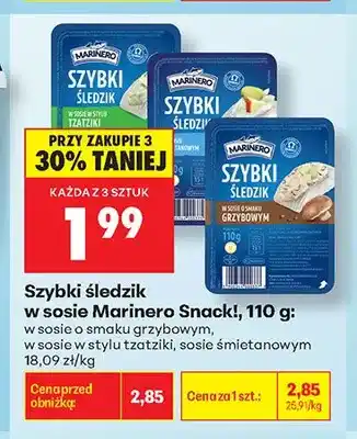 Biedronka Szybki śledzik w sosie w stylu tzatziki Marinero Snack! oferta