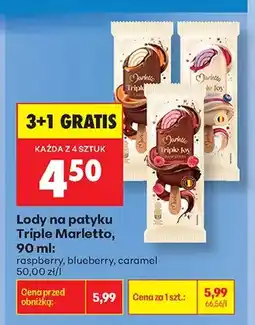 Biedronka Lody na patyku Triple Marletto raspberry oferta