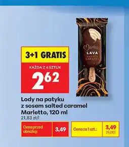 Biedronka Lody na patyku Marletto Lava z sosem salted caramel oferta