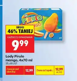 Biedronka Lody Pirulo mango 4-pak oferta