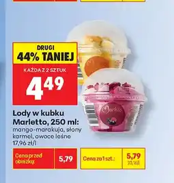 Biedronka Lody w kubku Marletto mango-marakuja oferta