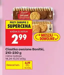 Biedronka Ciastka owsiane klasyczne Bonitki oferta