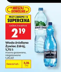 Biedronka Woda źródlana mocno gazowana Żywiec Zdrój oferta