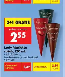 Biedronka Lody Marletto rożek czekoladowe oferta