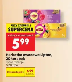 Biedronka Herbatka owocowa Lipton Mango i Czarna Porzeczka oferta