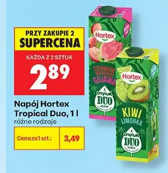 Biedronka Napój Hortex Tropical Duo czerwone winogrono gujawa oferta