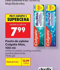 Biedronka Pasta do zębów Colgate Max White Crystals oferta