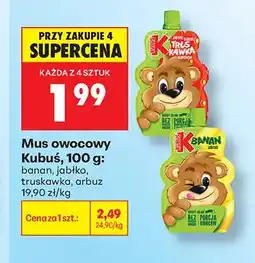 Biedronka Mus owocowy banan Kubuś oferta