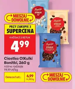 Biedronka Ciastka O!Kulki mleczno-kakaowe Bonitki oferta