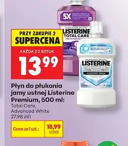 Biedronka Płyn do płukania jamy ustnej Listerine Premium Total Care oferta
