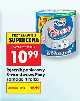Biedronka Ręcznik papierowy 3-warstwowy Foxy Tornado oferta