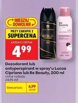 Biedronka Dezodorant w spray'u Lucca Cipriano Gold Driver oferta