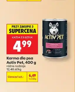 Biedronka Karma dla psa Activ Pet z wątróbką wołową i ziemniakami oferta