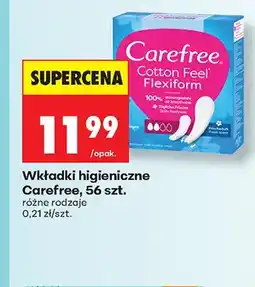 Biedronka Wkładki higieniczne Carefree Cotton Feel Flexiform oferta