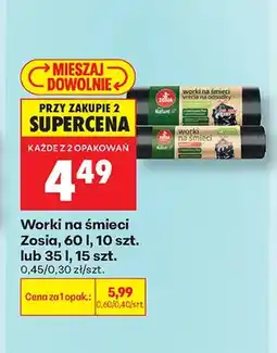 Biedronka Worki na śmieci Zosia oferta