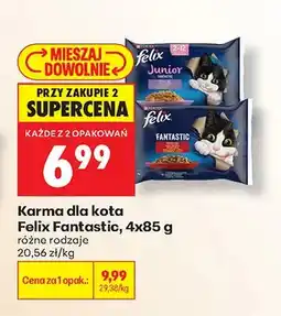 Biedronka Karma dla kota Felix Fantastic 4-pak oferta