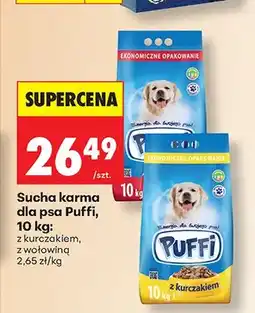 Biedronka Sucha karma dla psa Puffi z kurczakiem oferta