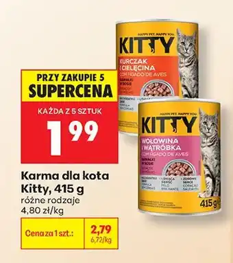 Biedronka Karma dla kota Kitty wołowina i wątróbka oferta