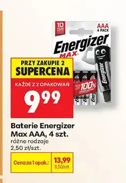 Biedronka Baterie Energizer Max AAA 4-pak oferta