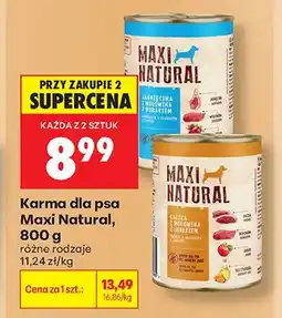 Biedronka Karma dla psa Maxi Natural kaczka i wołowina z jabłkiem oferta