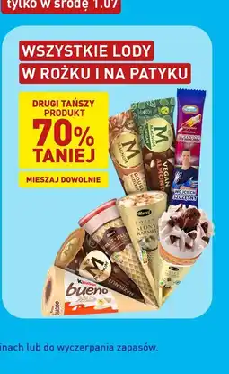 ALDI Wszystkie lody w rożku i na patyku oferta