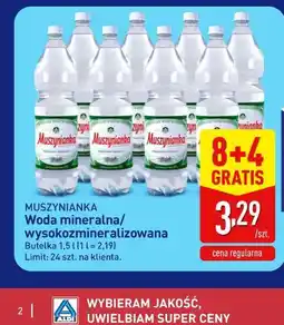 ALDI MUSZYNIANKA Woda mineralna/wysokozmineralizowana oferta