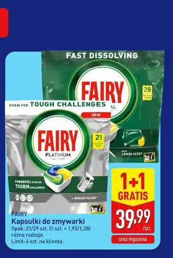 ALDI Fairy Kapsułki do zmywarki oferta