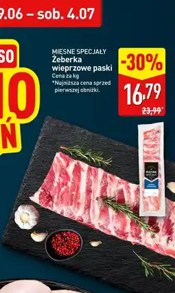 ALDI Mięsne Specjały Żeberka wieprzowe paski oferta