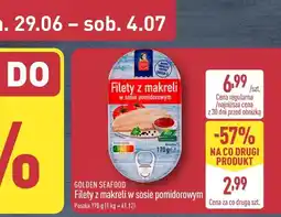 ALDI GOLDEN SEAFOOD Filety z makreli w sosie pomidorowym oferta