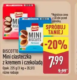 ALDI BISCOTTO Mini ciasteczka z kremem i czekoladą oferta