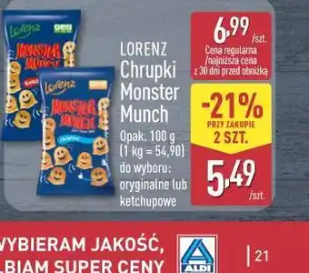 ALDI LORENZ Chrupki Monster Munch oferta
