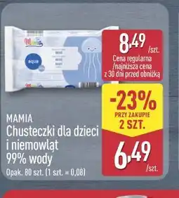 ALDI Mamia Chusteczki dla dzieci i niemowląt 99% wody oferta