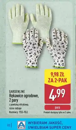 ALDI GARDENLINE Rękawice ogrodowe, 2 pary oferta