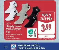 ALDI LOTTO Skarpety sneaker damskie/męskie oferta