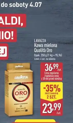 ALDI Lavazza Kawa mielona Qualità Oro oferta