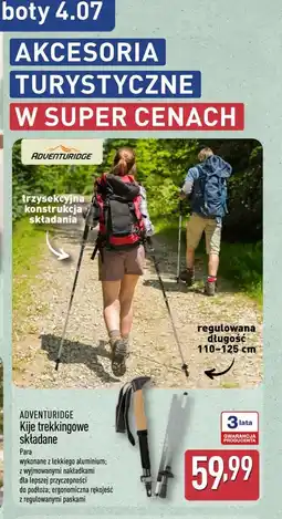 ALDI Adventuridge Kije trekkingowe składane oferta