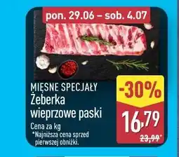 ALDI Mięsne Specjały Żeberka wieprzowe paski oferta