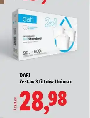 Zestaw 3 filtrów Unimax DAFI